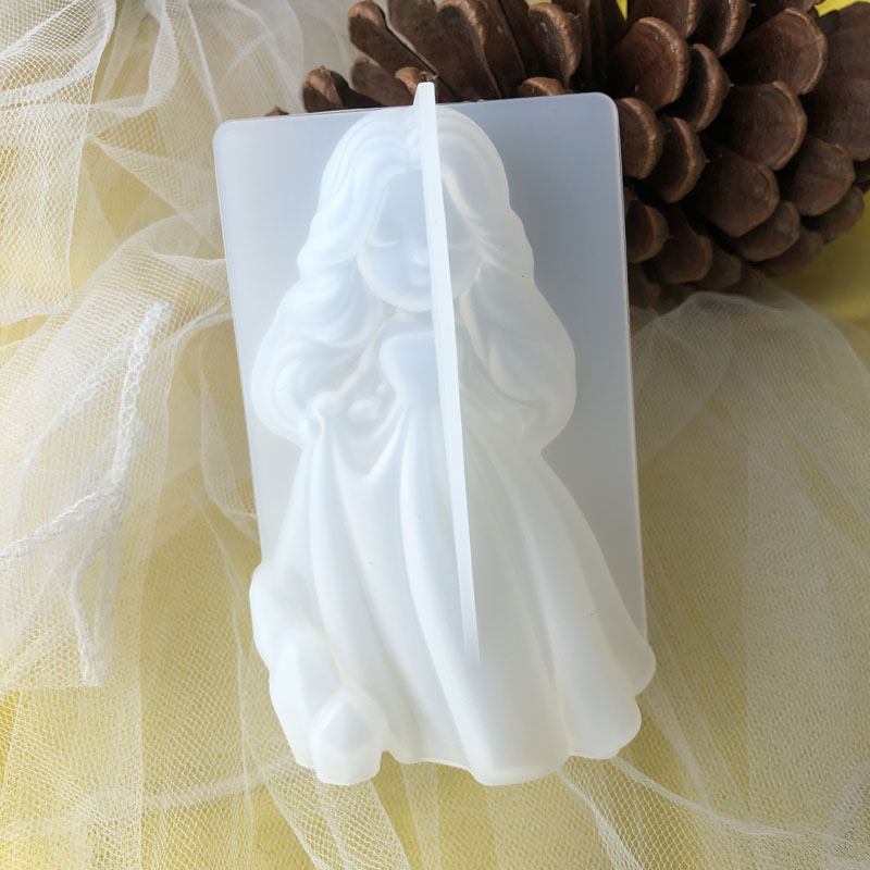 Candle Making Moulds - 3D carino principessa candela in silicone