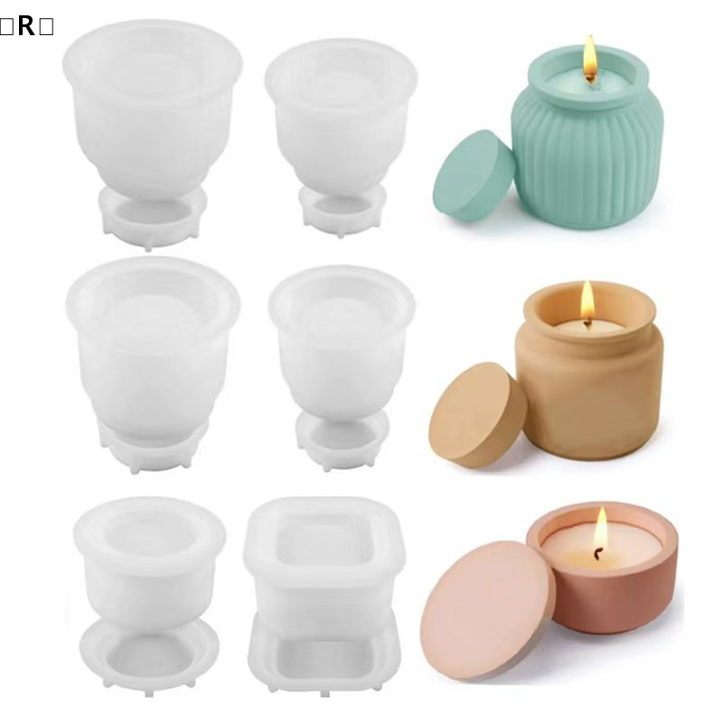 Candle Making Jars With Lids - maveraRzis1set Stampo in silicone per barattolo