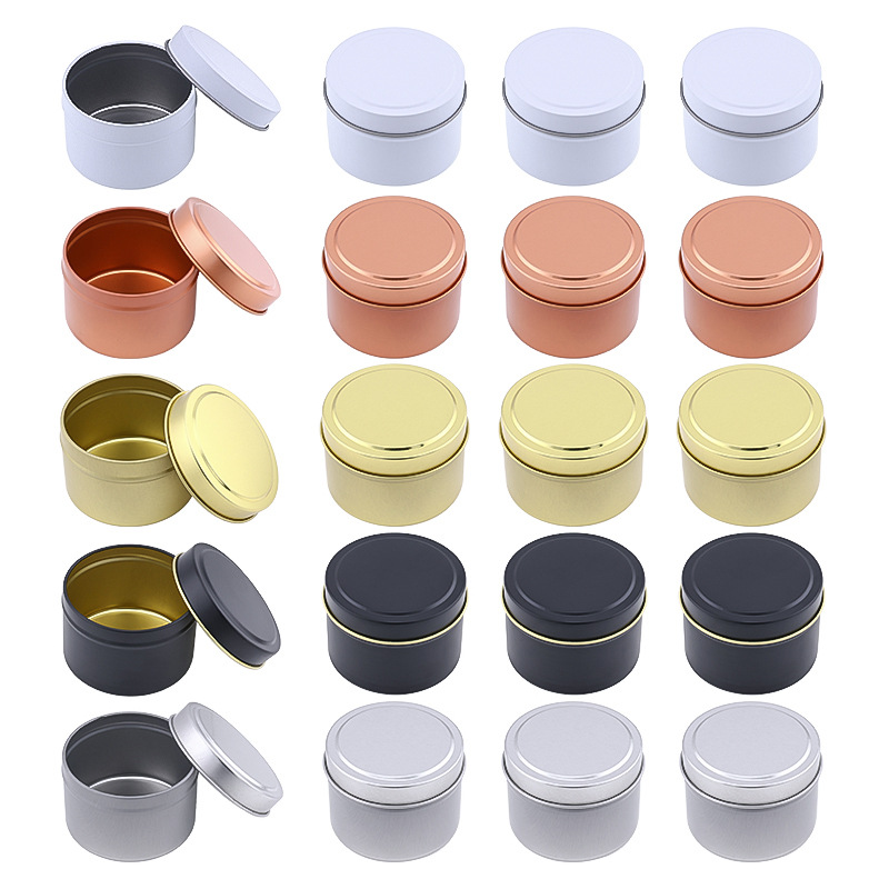 Candle Making Jars With Lids - Barattoli Rotondi in Alluminio con Coperchio,