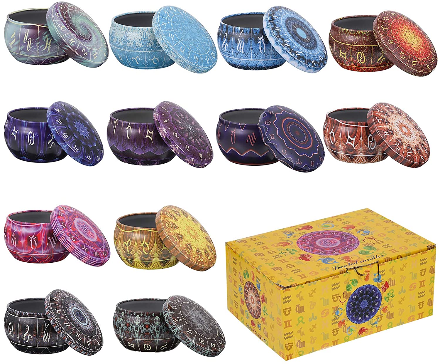 Candle Making Jars With Lids - Confezione da 12 barattoli per candele