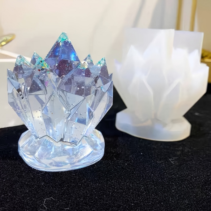 Candle Making Moulds - 1pcCristallo Cluster Decorativo Stampo In Silicone