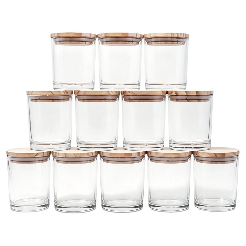 Candle Making Jars With Lids - ABRU – Set da 12 barattoli