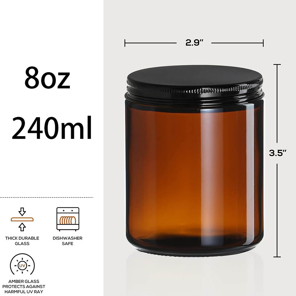 Barattoli in Vetro Ambrato da  - Candle Making Jars With Lids recensione e prezzo