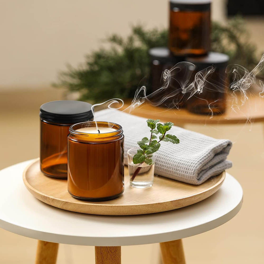 Barattoli in Vetro Ambrato da  - Candle Making Jars With Lids recensione e prezzo