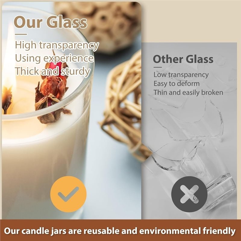 ABRU – Set da 12 barattoli per - Candle Making Jars With Lids recensione e prezzo